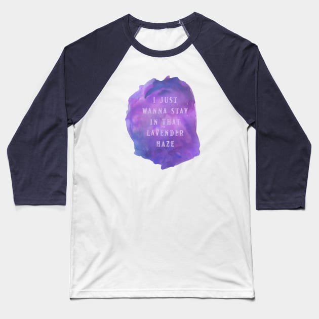 Lavender Haze Baseball T-Shirt by Midnight Pixels